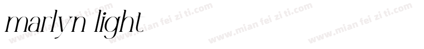 marlyn light字体转换